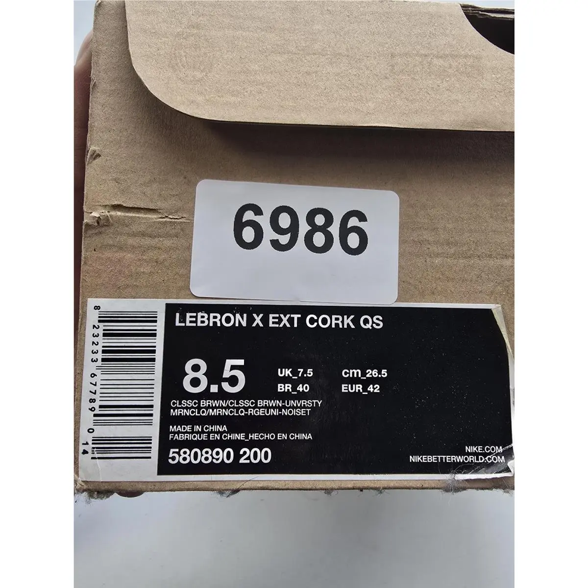 Nike shoes - Nike LeBron X EXT Cork QS - 580890-200 - Brown 4