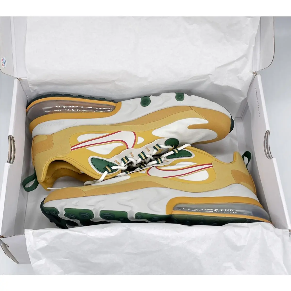 Nike shoes - Air Max 270 React - Air Max React - AO4971-700 - Gold Whtie 8