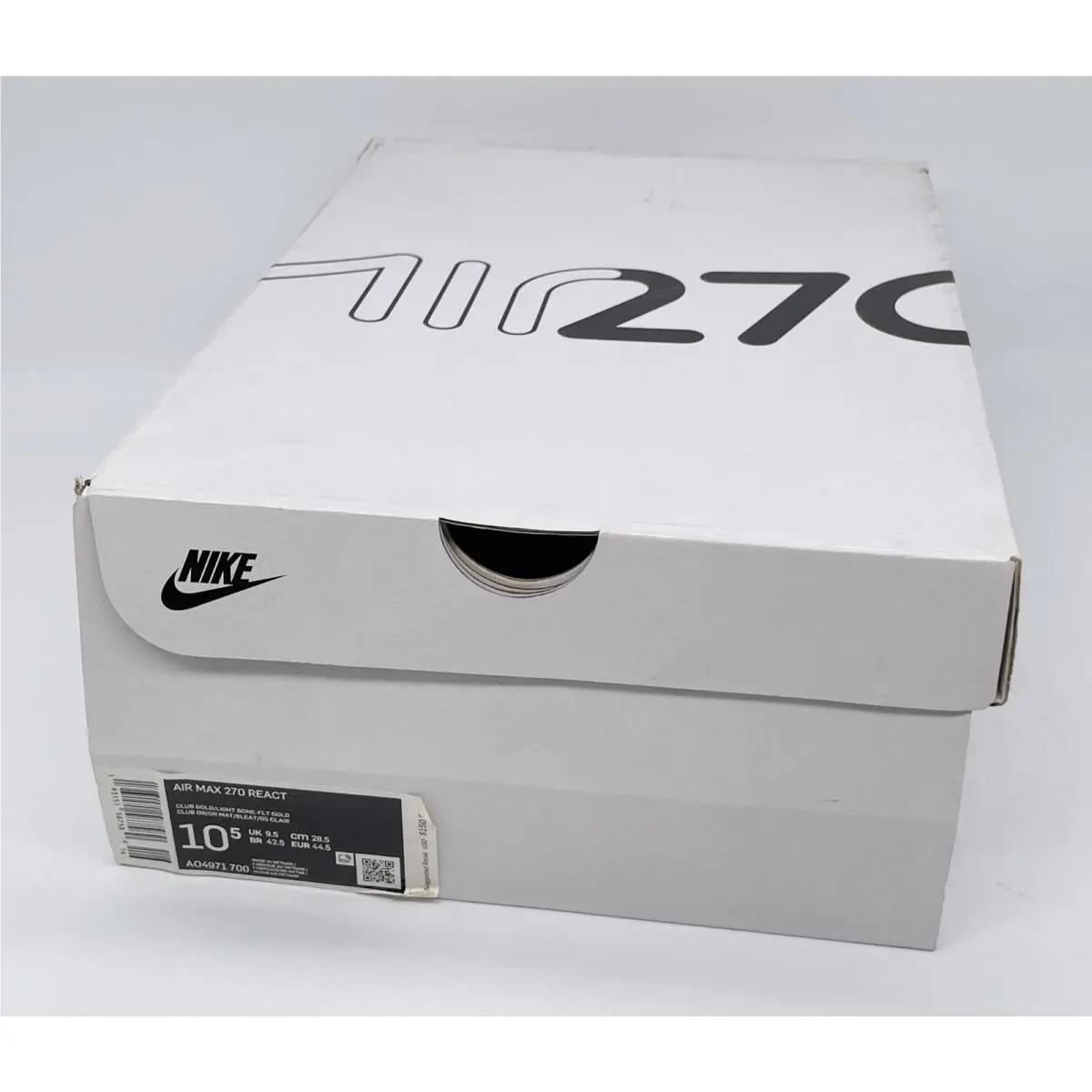 Nike shoes - Air Max 270 React - Air Max React - AO4971-700 - Gold Whtie 11