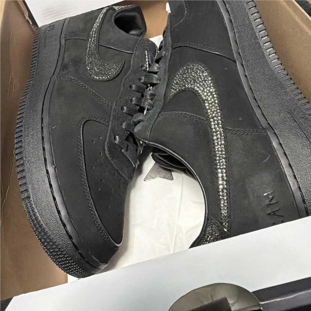 Nike shoes - Nike Air Force 1 - Air Force - IQ2711-001 - Black, Manufacturer: Black/Metallic Silver/Cobalt Bliss 10