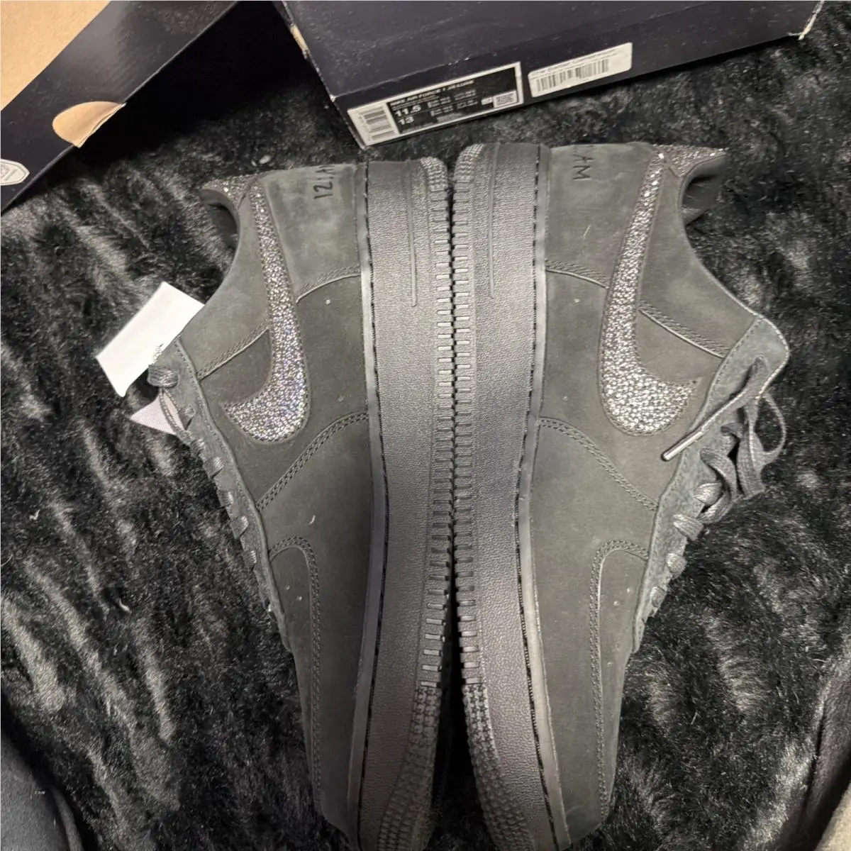 Nike shoes - Nike Air Force 1 - Air Force - IQ2711-001 - Black, Manufacturer: Black/Metallic Silver/Cobalt Bliss 3