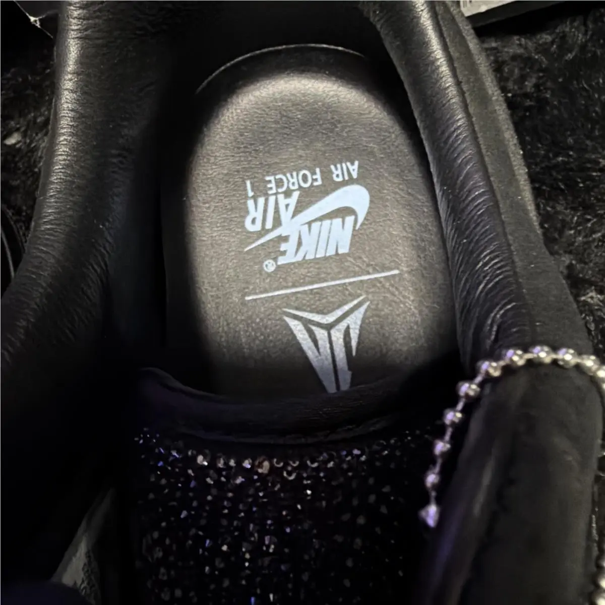 Nike shoes - Nike Air Force 1 - Air Force - IQ2711-001 - Black, Manufacturer: Black/Metallic Silver/Cobalt Bliss 4
