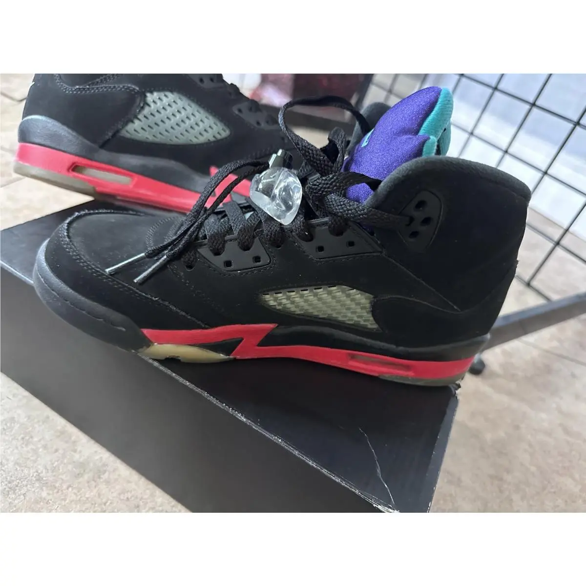 Nike shoes - Air Jordan 5 - Air - Black, Red, Purple, Teal 4