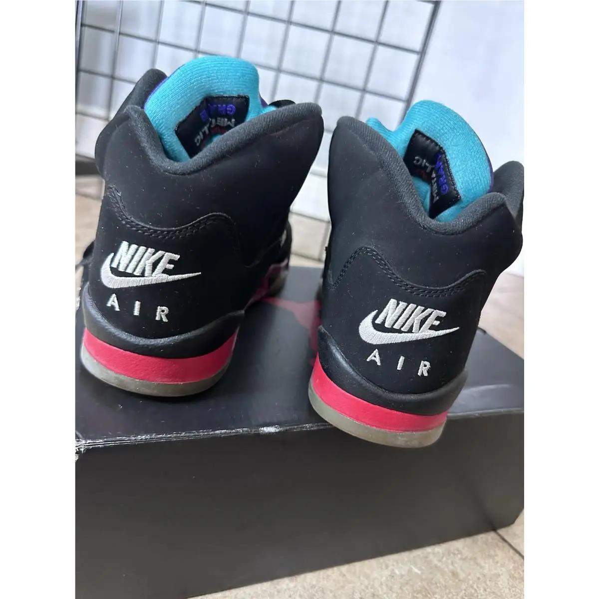 Nike shoes - Air Jordan 5 - Air - Black, Red, Purple, Teal 5