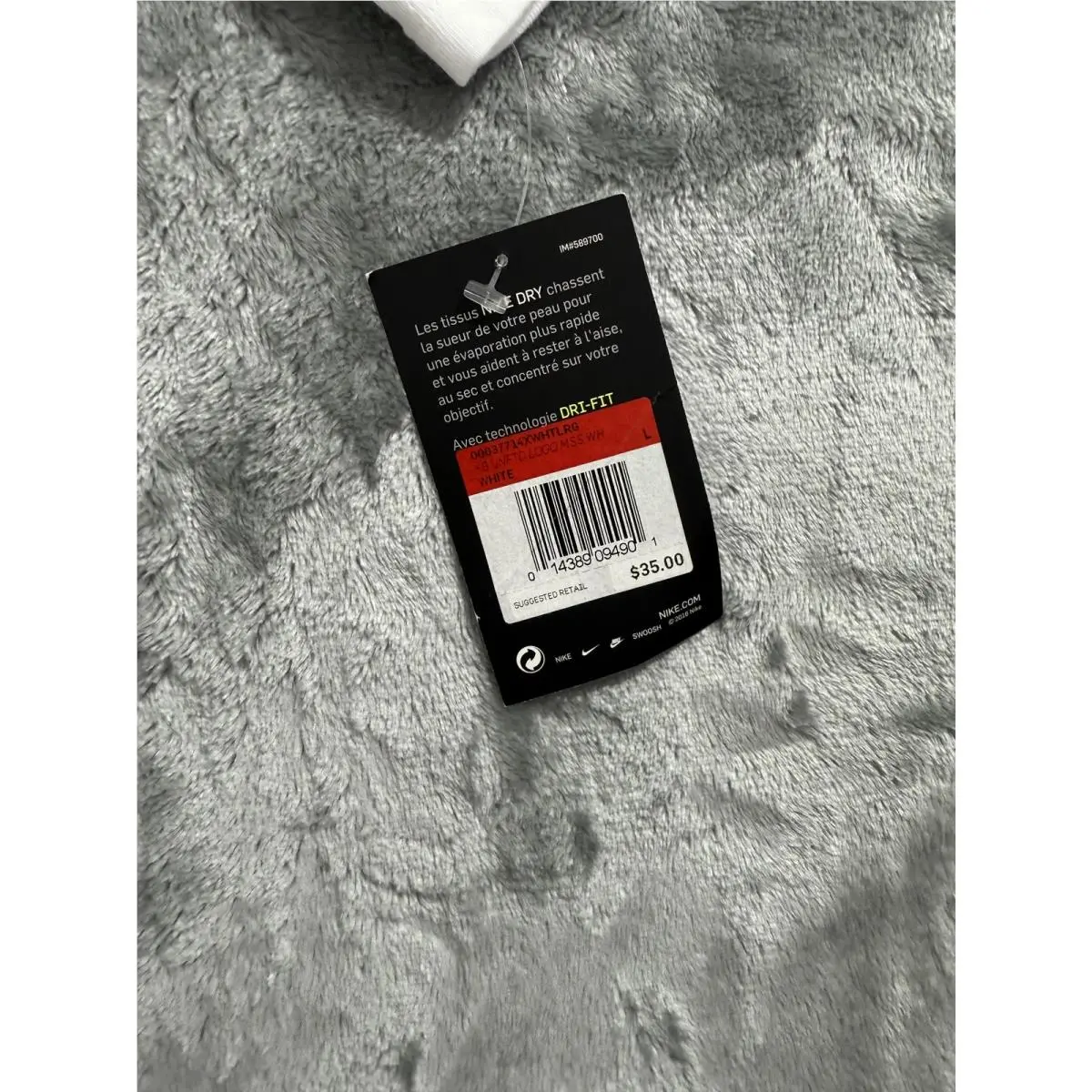 Nike clothing - Nike Dri-Fit - White (UPC: 0014389094901) 3