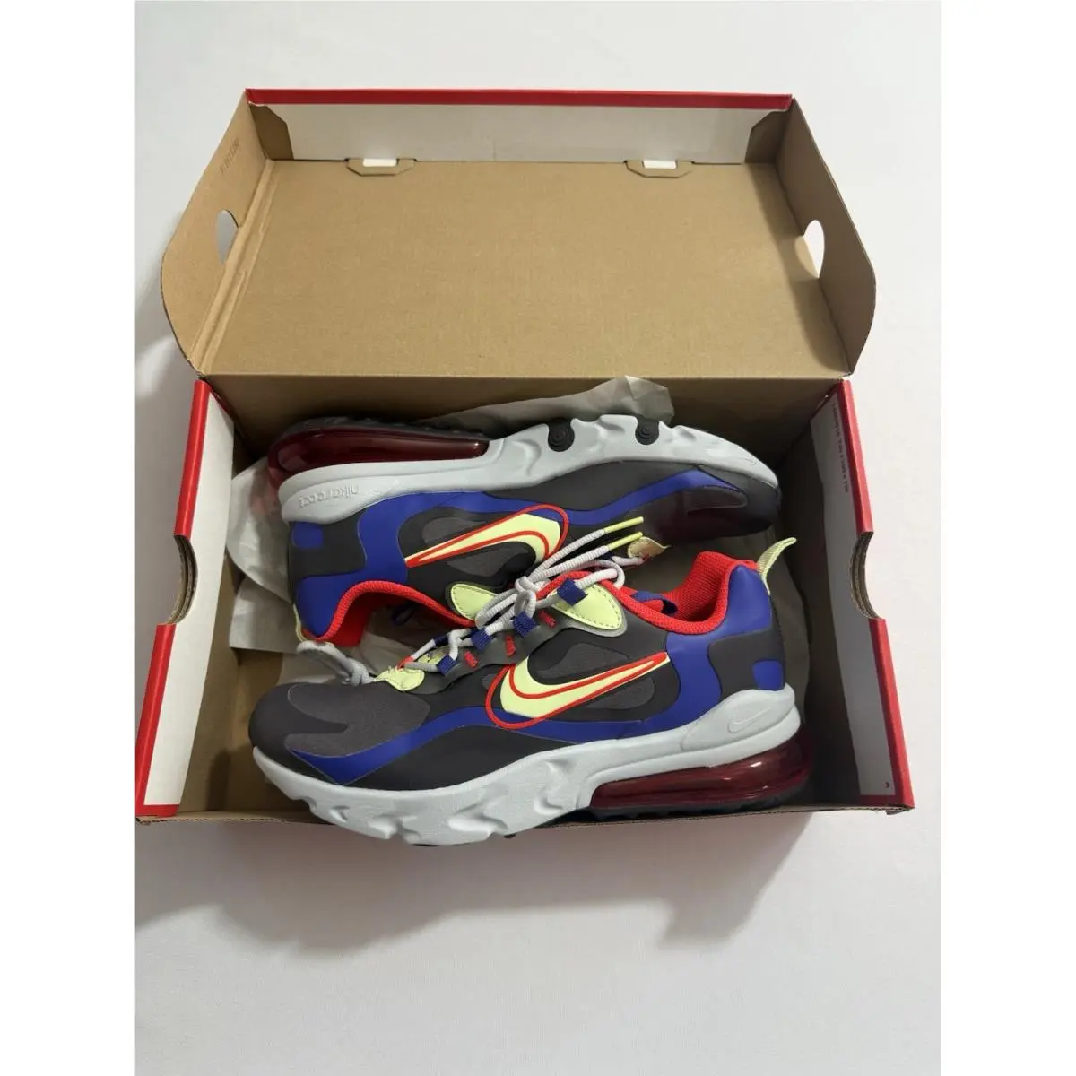 Youth Size 6Y Grey  Air Max 270 React GS Running Shoes CT1630 001 by Nike