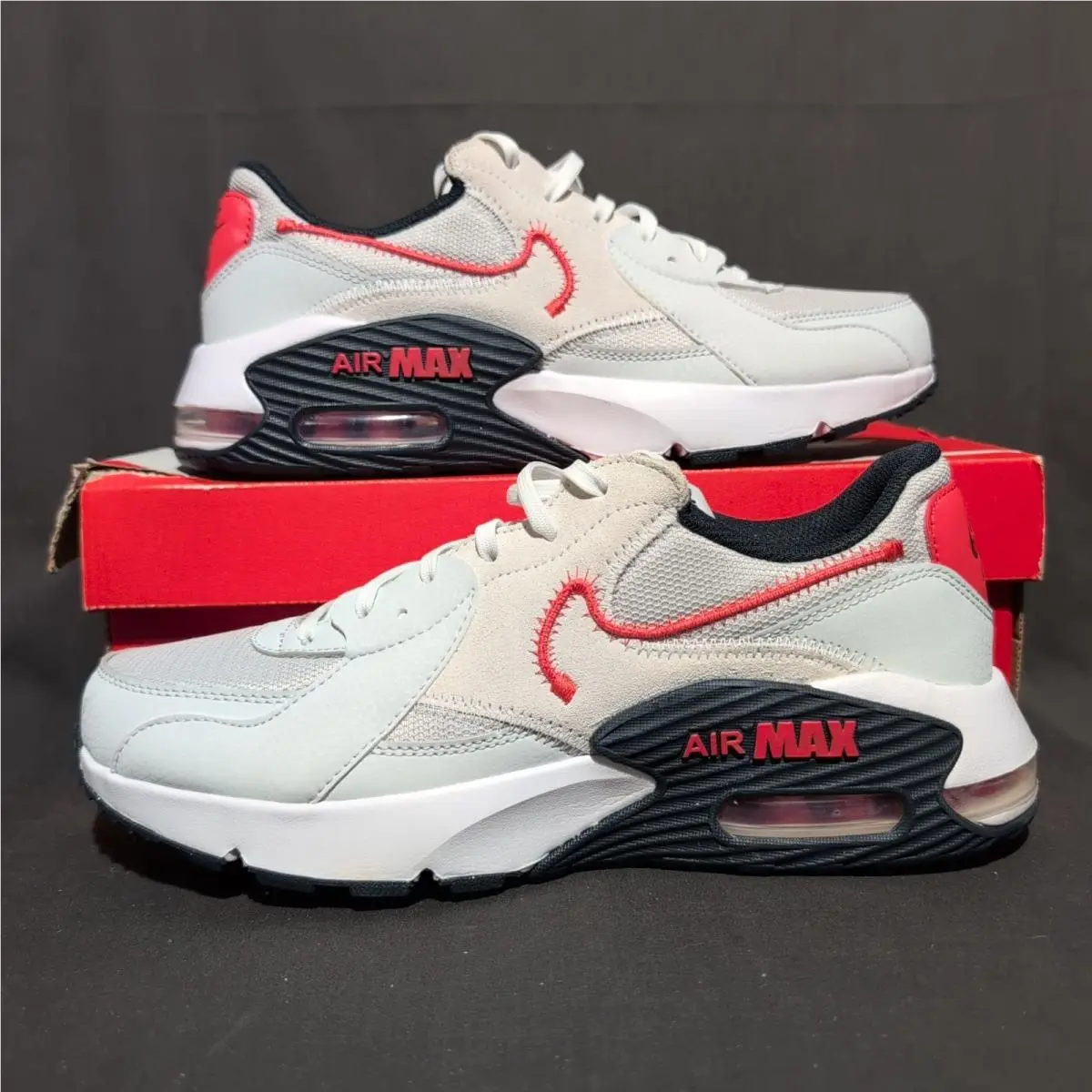Air Max Excee Shoes Men`s 8 Women`s 9.5 Photon Dust Track Red Sneakers by Nike