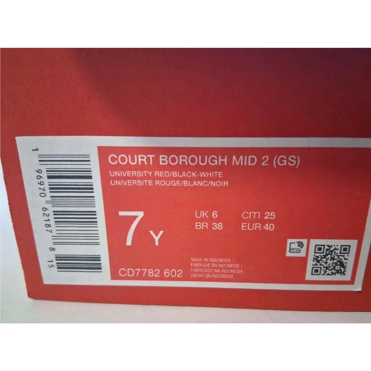 Nike shoes - Nike Court Borough - Court Borough - University Red/black/white 8
