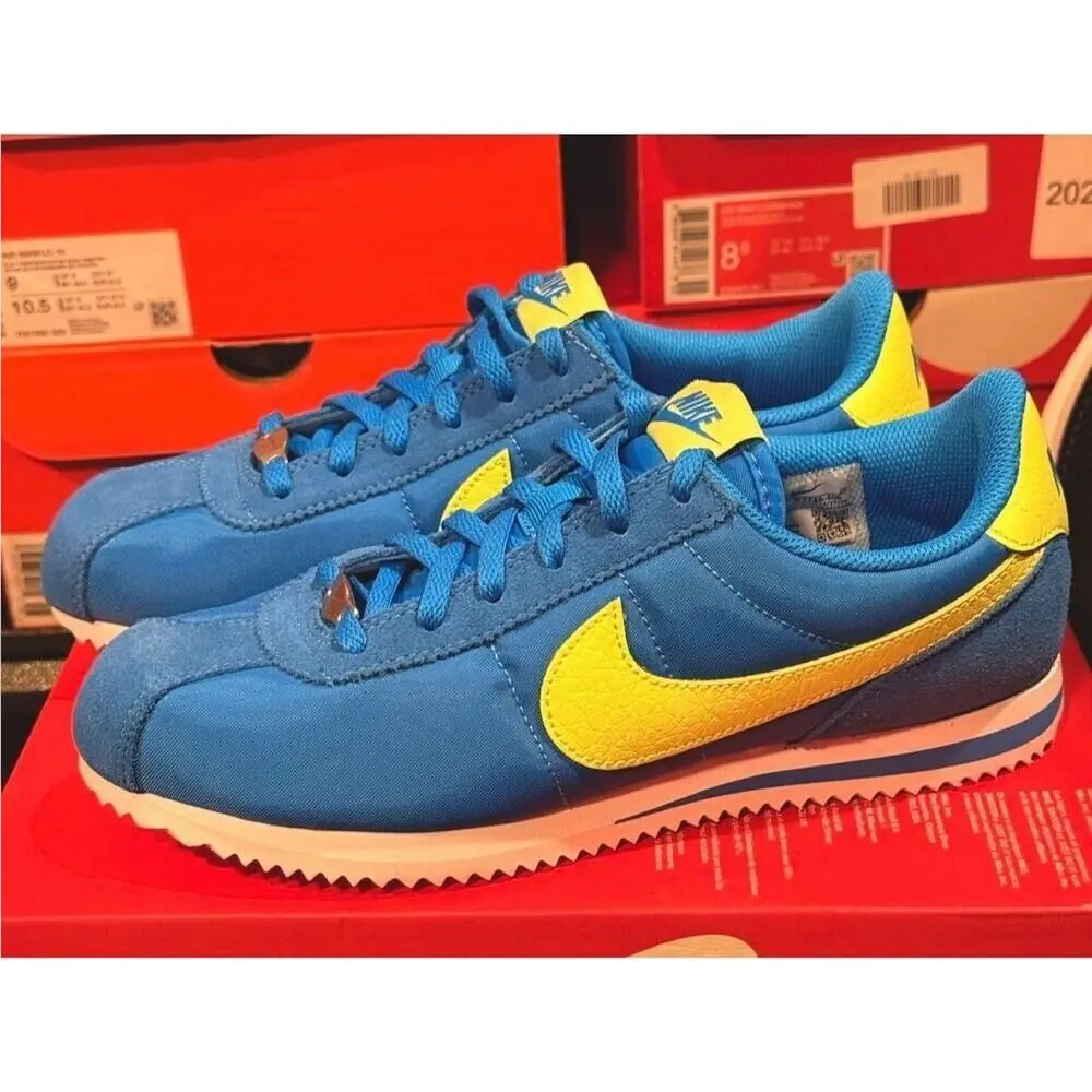 Cortez BG IB7748-406 Photo Blue Lemon 5.5Y Womens 7 100 by Nike