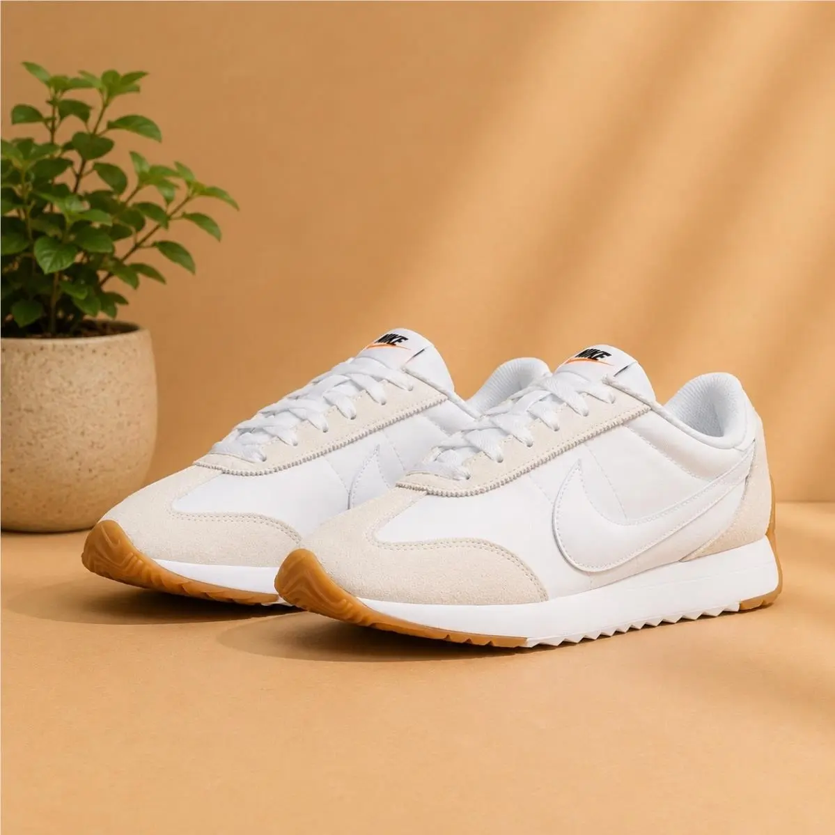 Pacific Women`s Casual Sneakers White/safety Orange Size 8 US by Nike