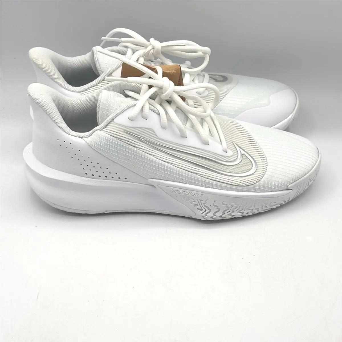 Precision Vii Basketball Mens White Smoke Grey 7.5 FN4322-100 by Nike