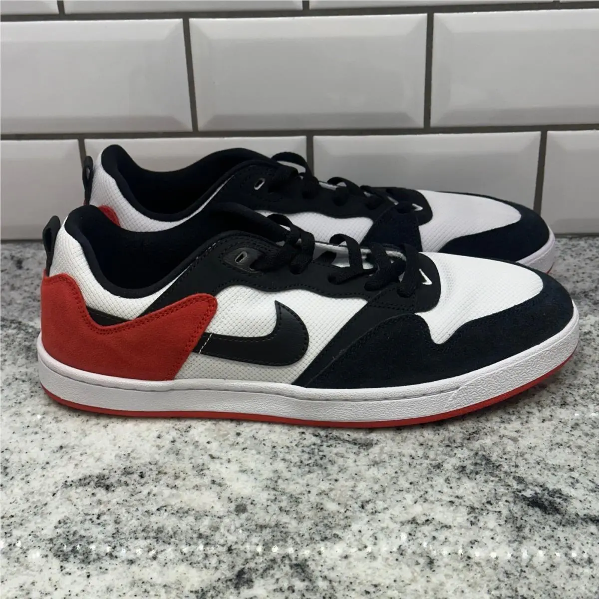Mens 10.5 SB Alleyoop White Black Red Skateboarding Street Shoes CJ0882-102 by Nike