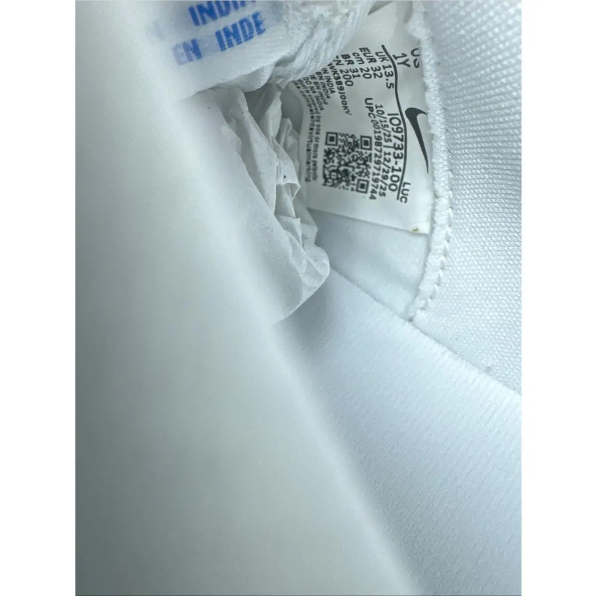 Nike shoes - Nike Force 1 - Force - IO9733 100 - White/White (UPC: 0198729719744) 8
