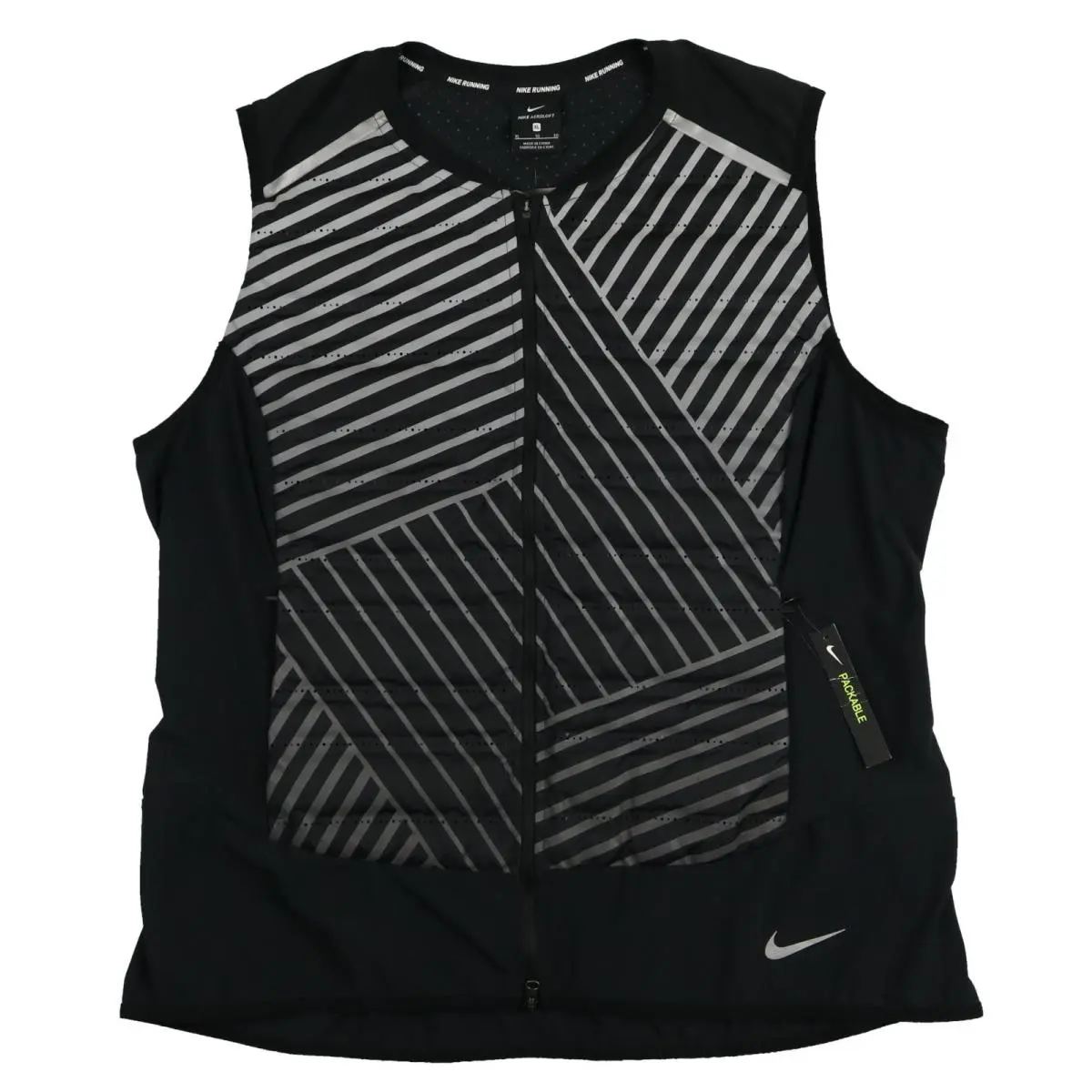 Nike clothing - Aeroloft Flash Reflective Running Vest - 856590 010 - Black (UPC: 884497787879) 0