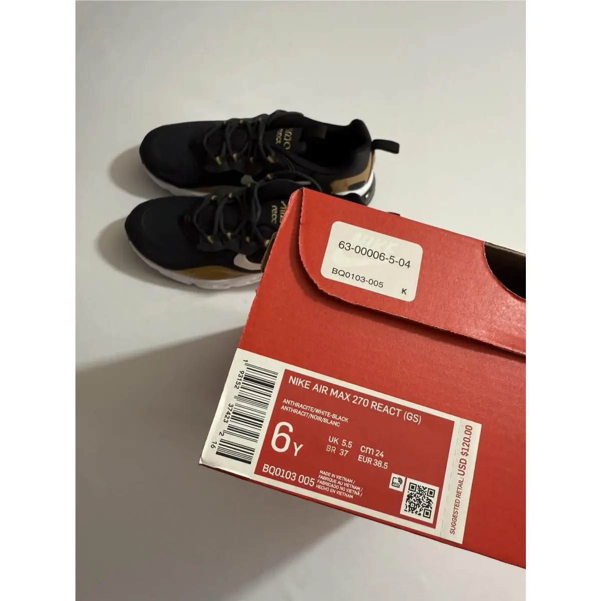 Nike shoes - Nike Air Max 270 React - Black (UPC: 0193152374232) 8