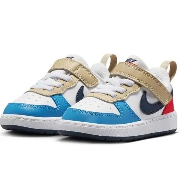 Toddler`s  Court Borough Low Recraft Blue/white/red Size 4C by Nike