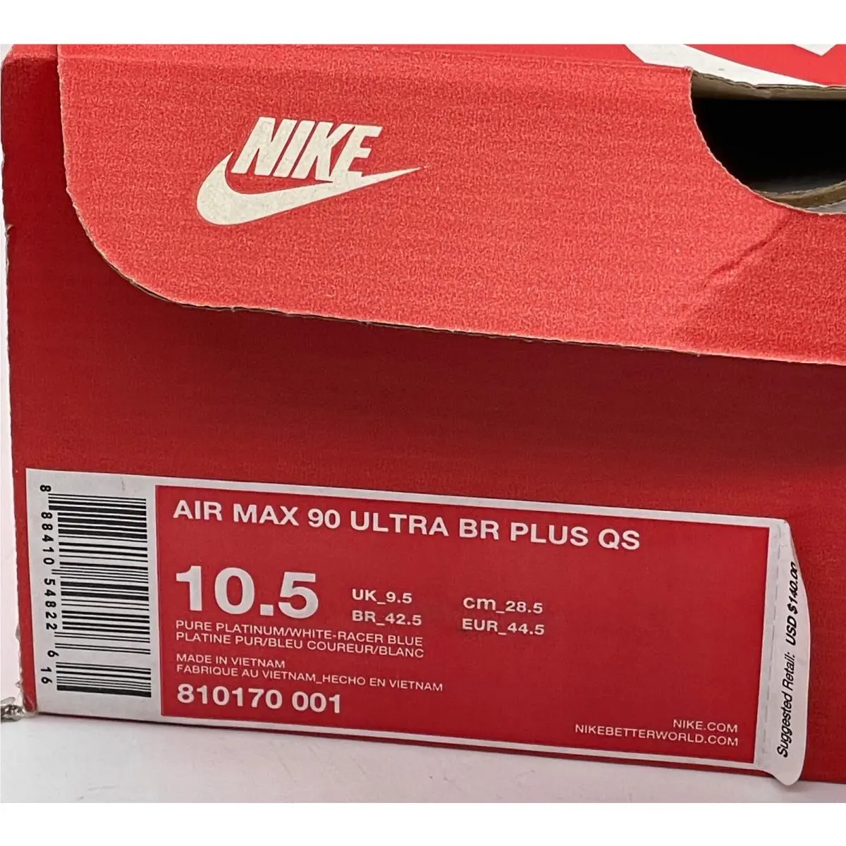 Nike shoes - Nike Air Max 90 - Air Max - 810170-001 - Pure Platinum/White-Racer Blue 10