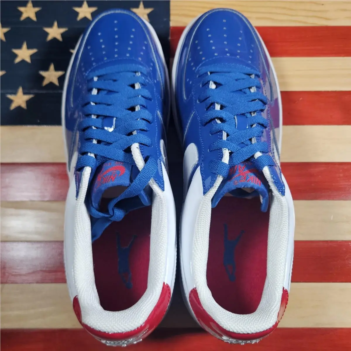 Nike shoes - Nike Air Force 1 - Air Force - 306347-411 - Blue, way: Blue-Jay/White/Varsity-Red 9