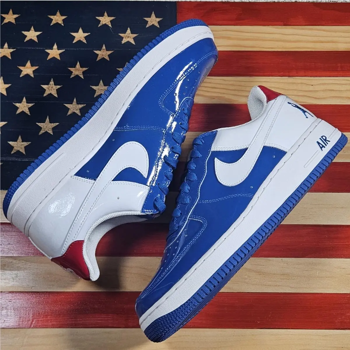 Nike shoes - Nike Air Force 1 - Air Force - 306347-411 - Blue, way: Blue-Jay/White/Varsity-Red 0
