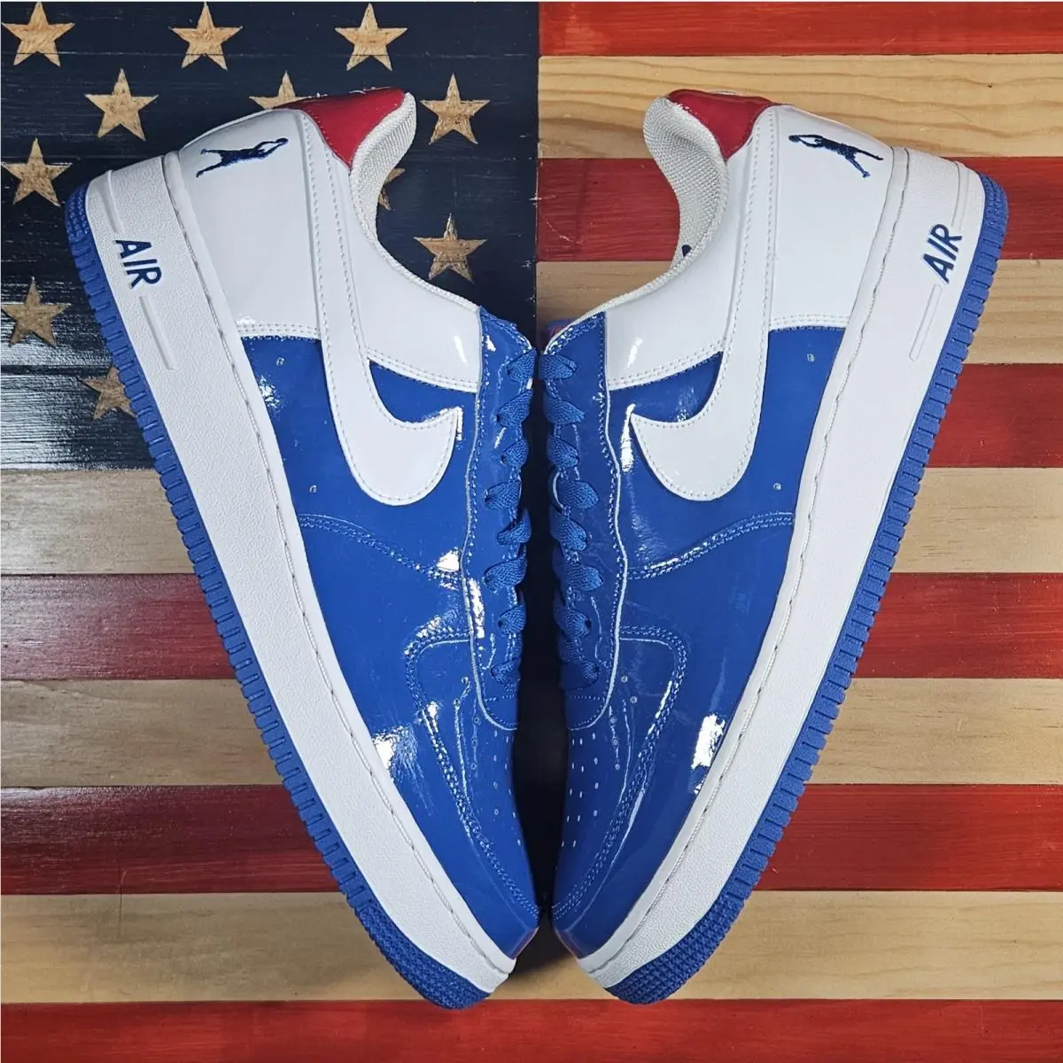 Nike shoes - Nike Air Force 1 - Air Force - 306347-411 - Blue, way: Blue-Jay/White/Varsity-Red 2