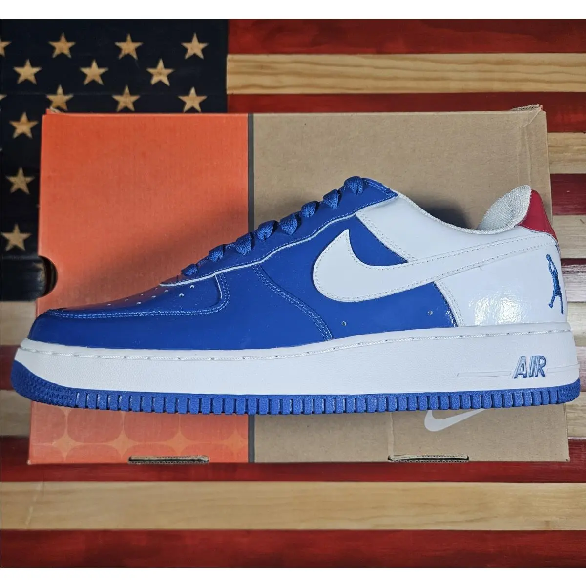 Nike shoes - Nike Air Force 1 - Air Force - 306347-411 - Blue, way: Blue-Jay/White/Varsity-Red 6