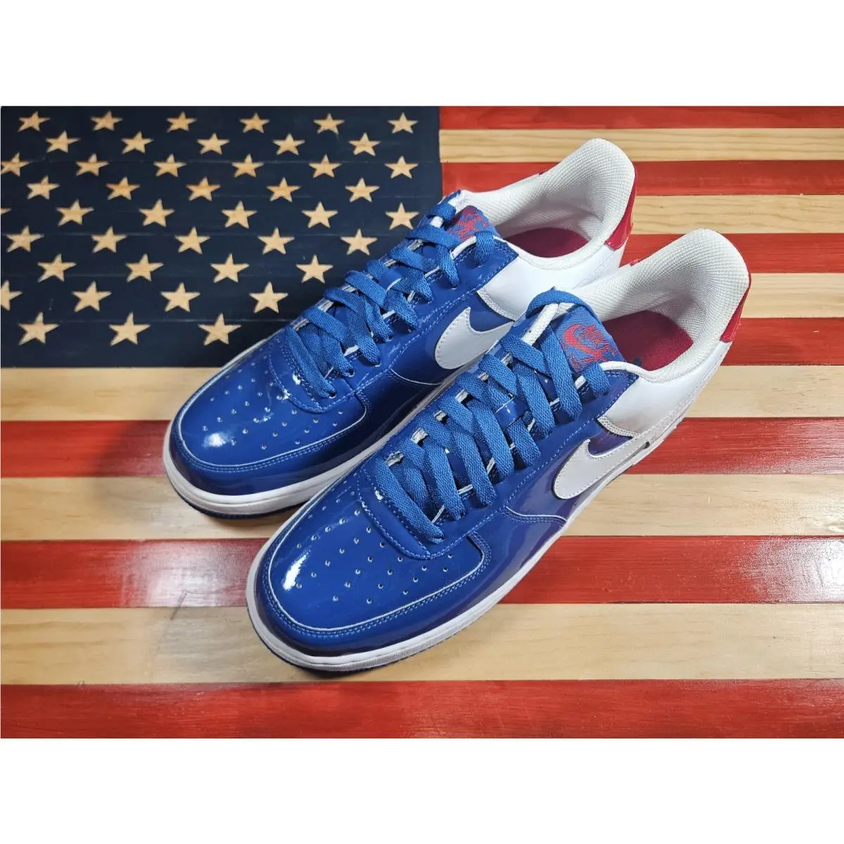 Nike shoes - Nike Air Force 1 - Air Force - 306347-411 - Blue, way: Blue-Jay/White/Varsity-Red 7