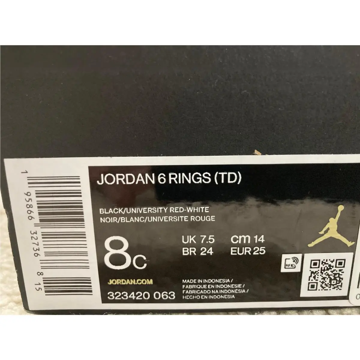 Nike shoes - Jordan 6 Rings - Rings - 323420-063 - Black 2