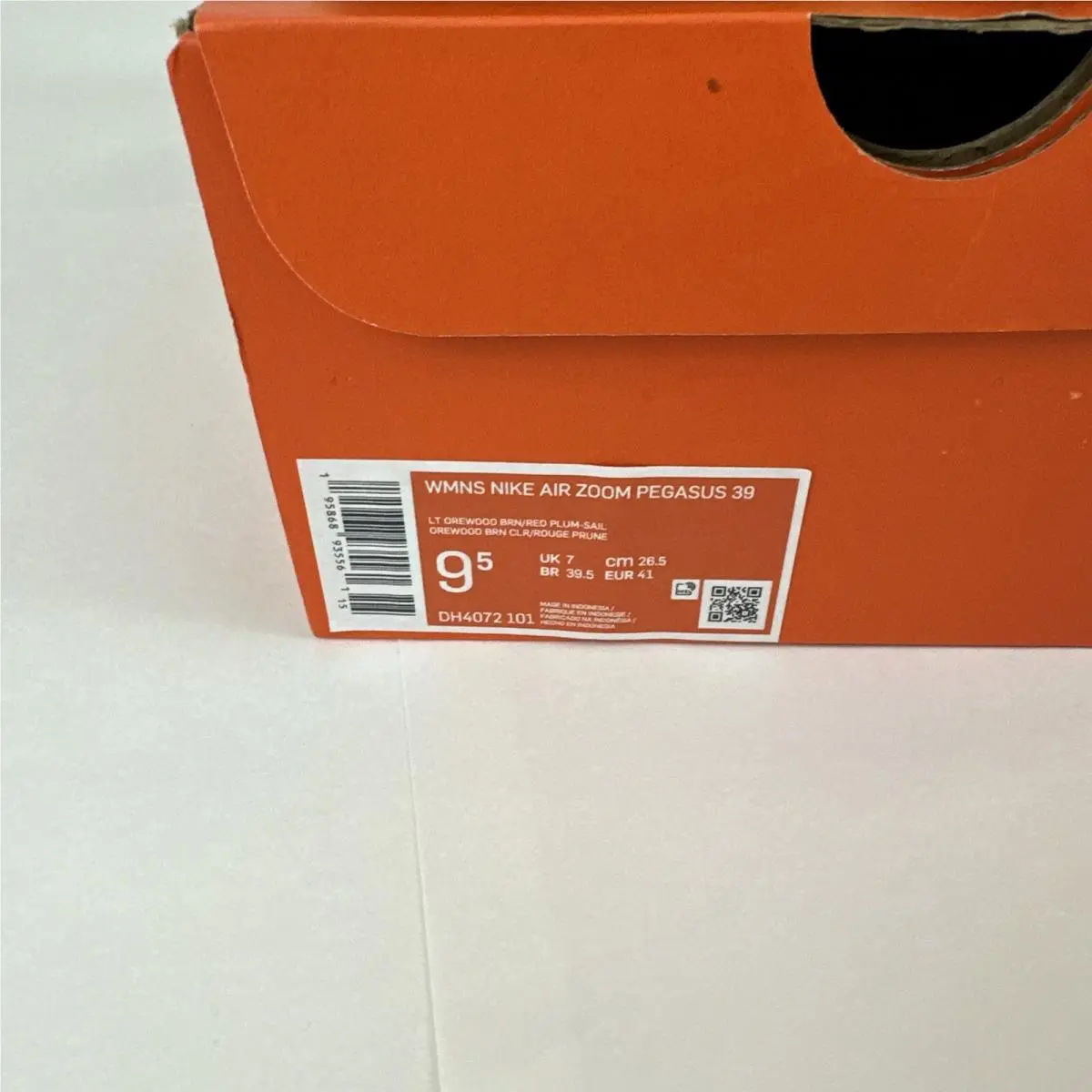 Nike shoes - Nike Pegasus 39 - Pegasus - DH4072-101 - Multicolor, Manufacturer: Light Orewood Brown/Red Plum/Sail (UPC: 195868935561) 1