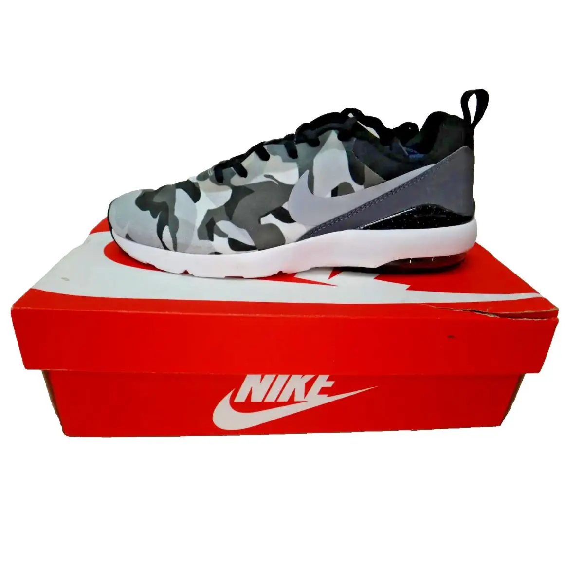 Air Max Siren Print Men`s 8.5 Gray Black Camo 749815-001 Air Max Unit by Nike