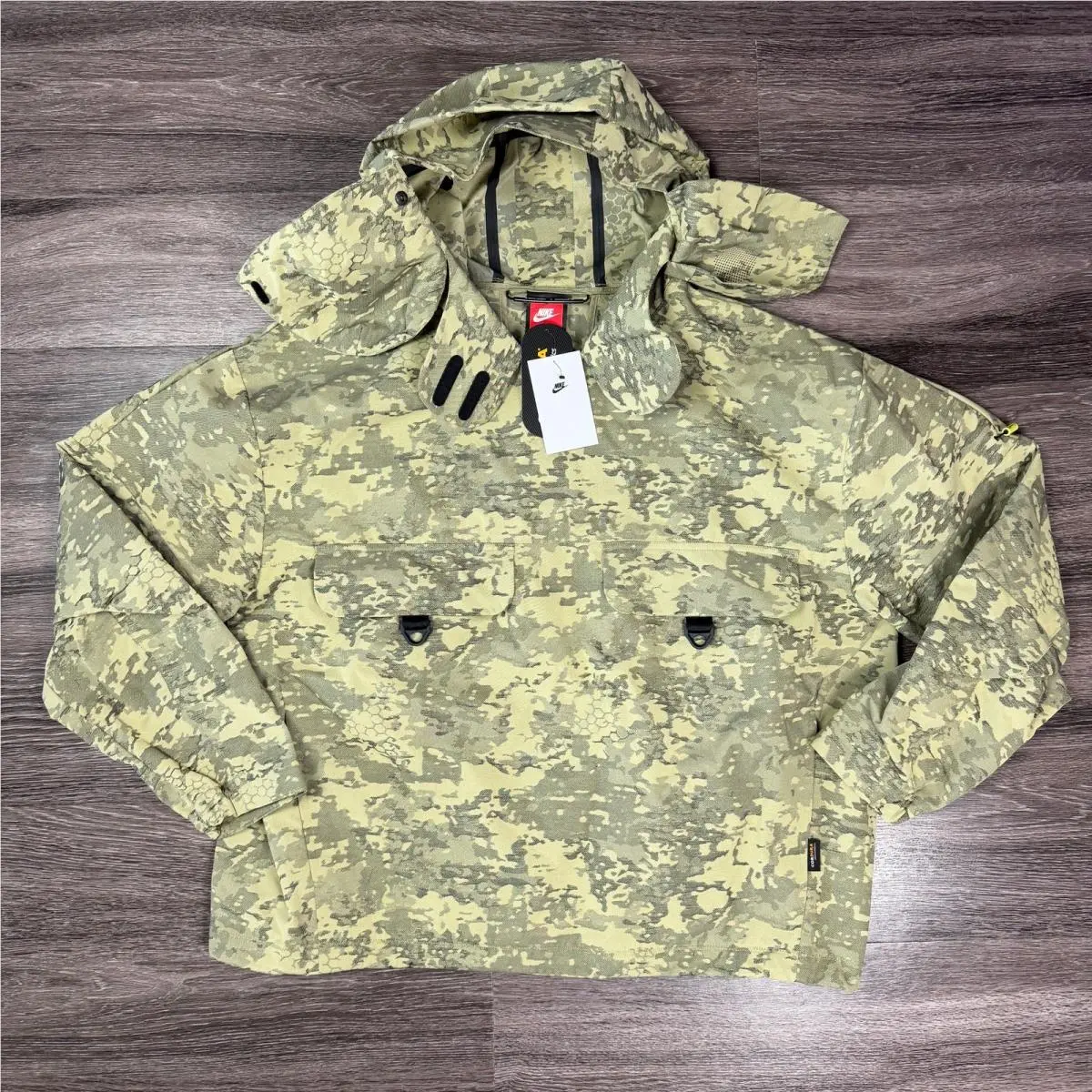 Tech Woven Cordura Jacket Camo Olive Black IF8494-276 Medium by Nike