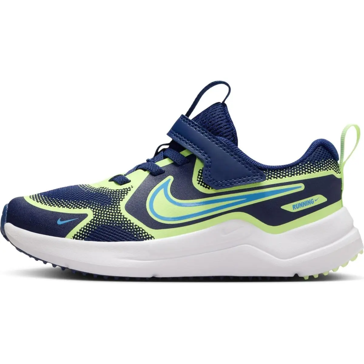 Cosmic Runner Little Kids` Shoes Blue Void/barely Volt/university Blue Si by Nike