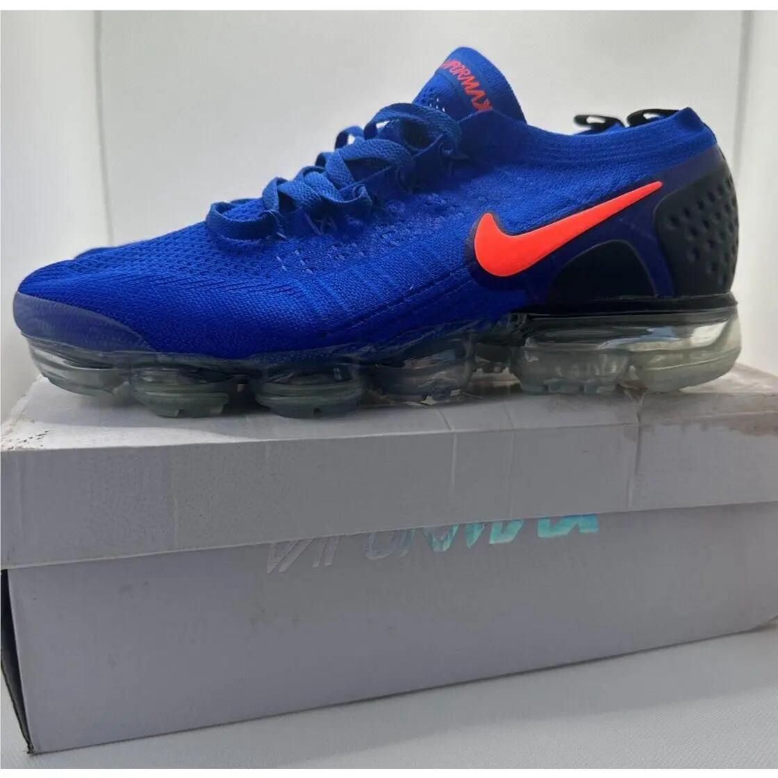 Mens 10 Air Vapormax Flyknit 2 Racer Blue Running Shoes Sneakers 942842-400 by Nike