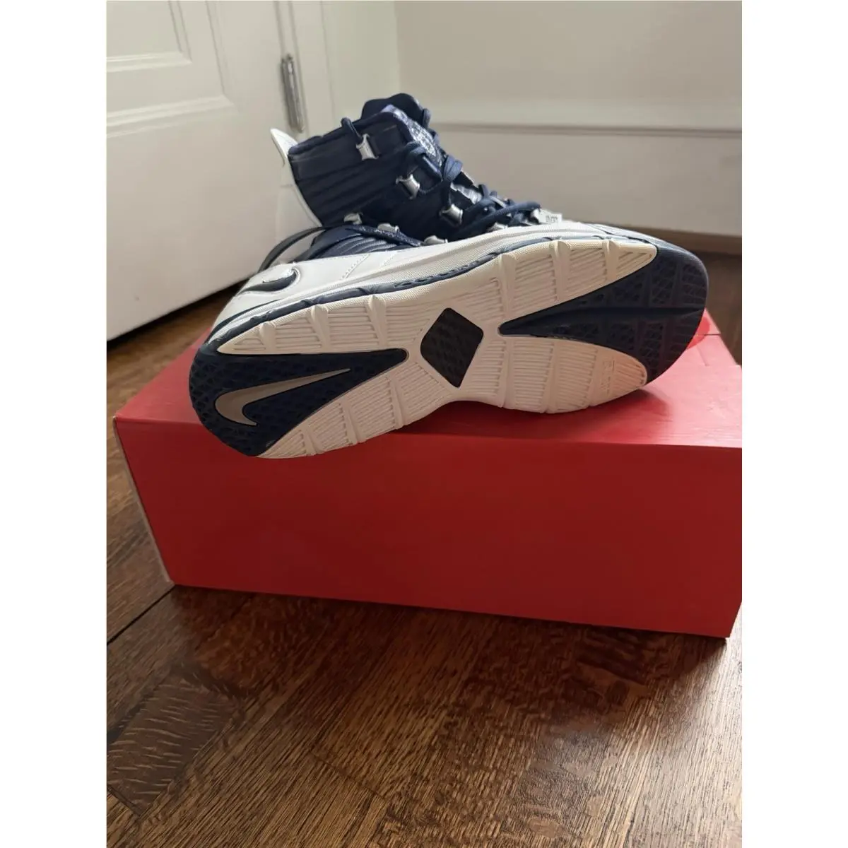Nike shoes - Nike Zoom LeBron 3 - Zoom LeBron - AO2434-103 - Blue, Manufacturer: White/Midnight Navy-Metallic Silver (UPC: 0192499944474) 4