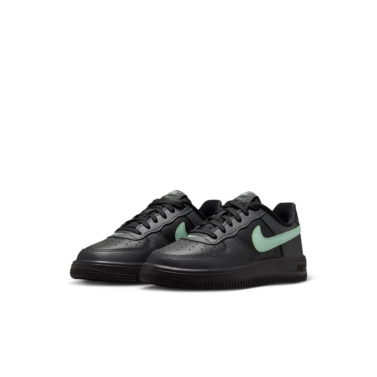 Kids Nike Force 1 Low IF1673-018 Black/arctic Green-anthracite Sneaker-size 12