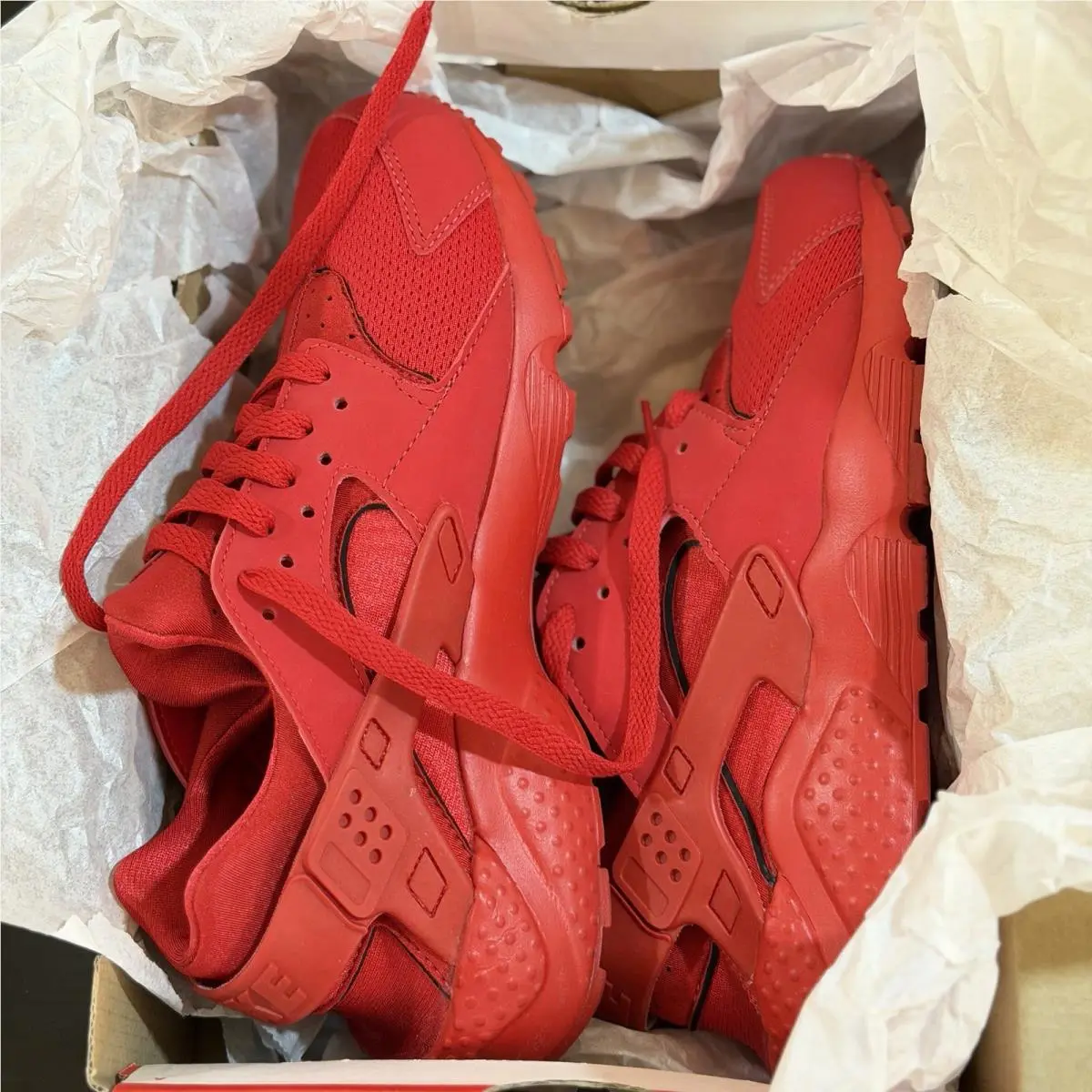 Size Us 6.5 Y Air Huarache Triple Red Sneakers Shoes Size 6.5Y by Nike
