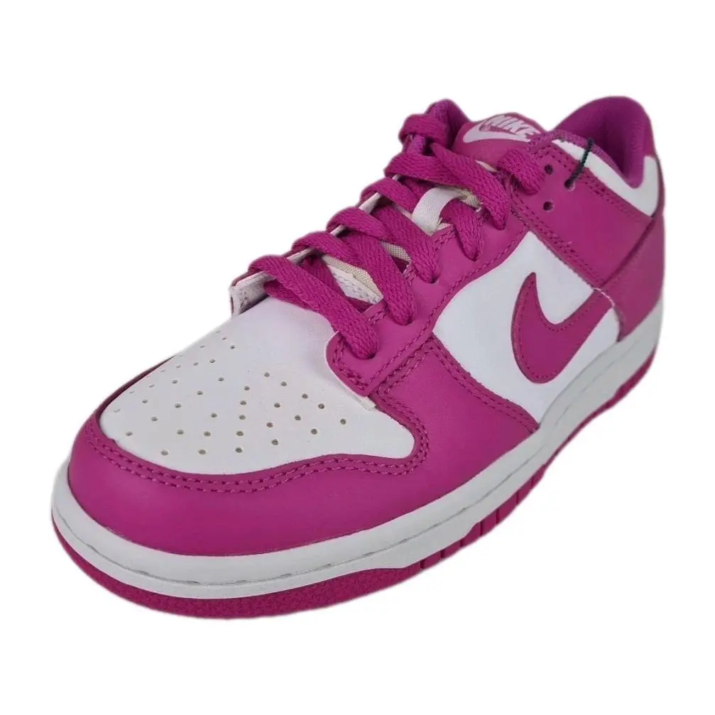 Dunk Low BG FJ0704 100 White-fuchsia Girls Sneakers SZ 5.5Y = 7 Wmns by Nike