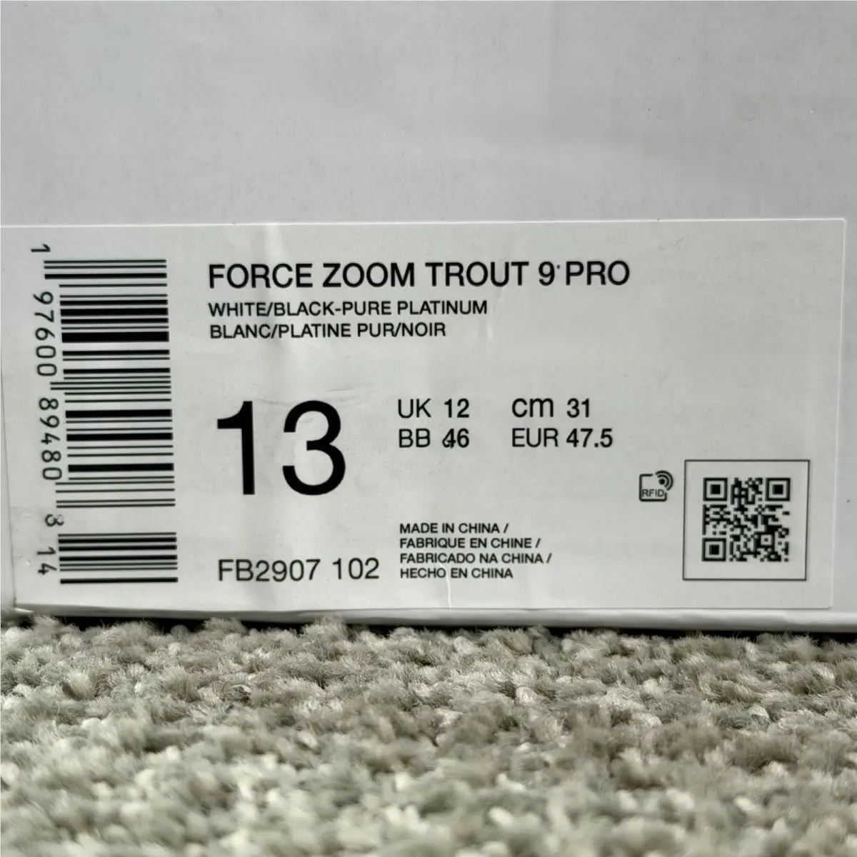 Nike shoes - Nike Force Zoom Trout - Force Zoom Trout - FB2907-102 - White 10