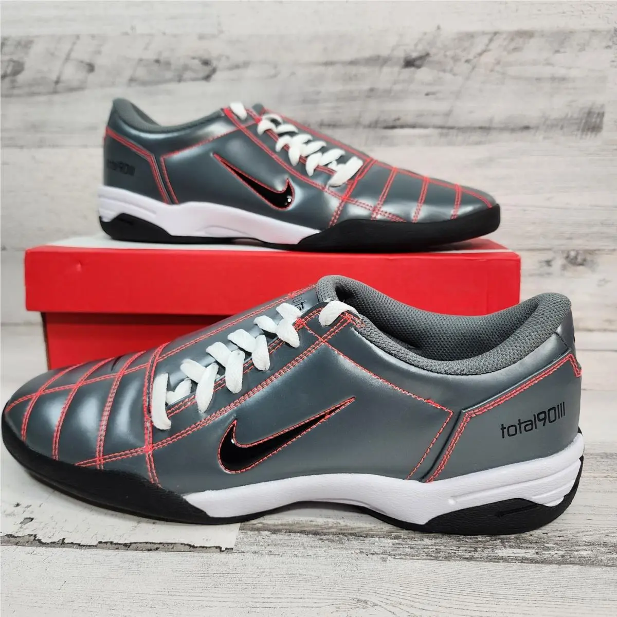 Total 90 Soccer Shoes Mens Sz 11.5 Smoke Grey/black Indoor HQ2851-003 by Nike