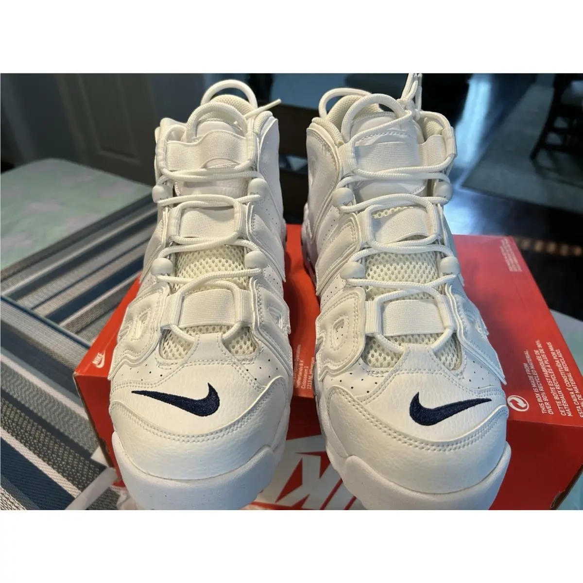 Nike shoes - Nike Air More Uptempo `96 - DH8011-100 - White Midnight Navy White 10