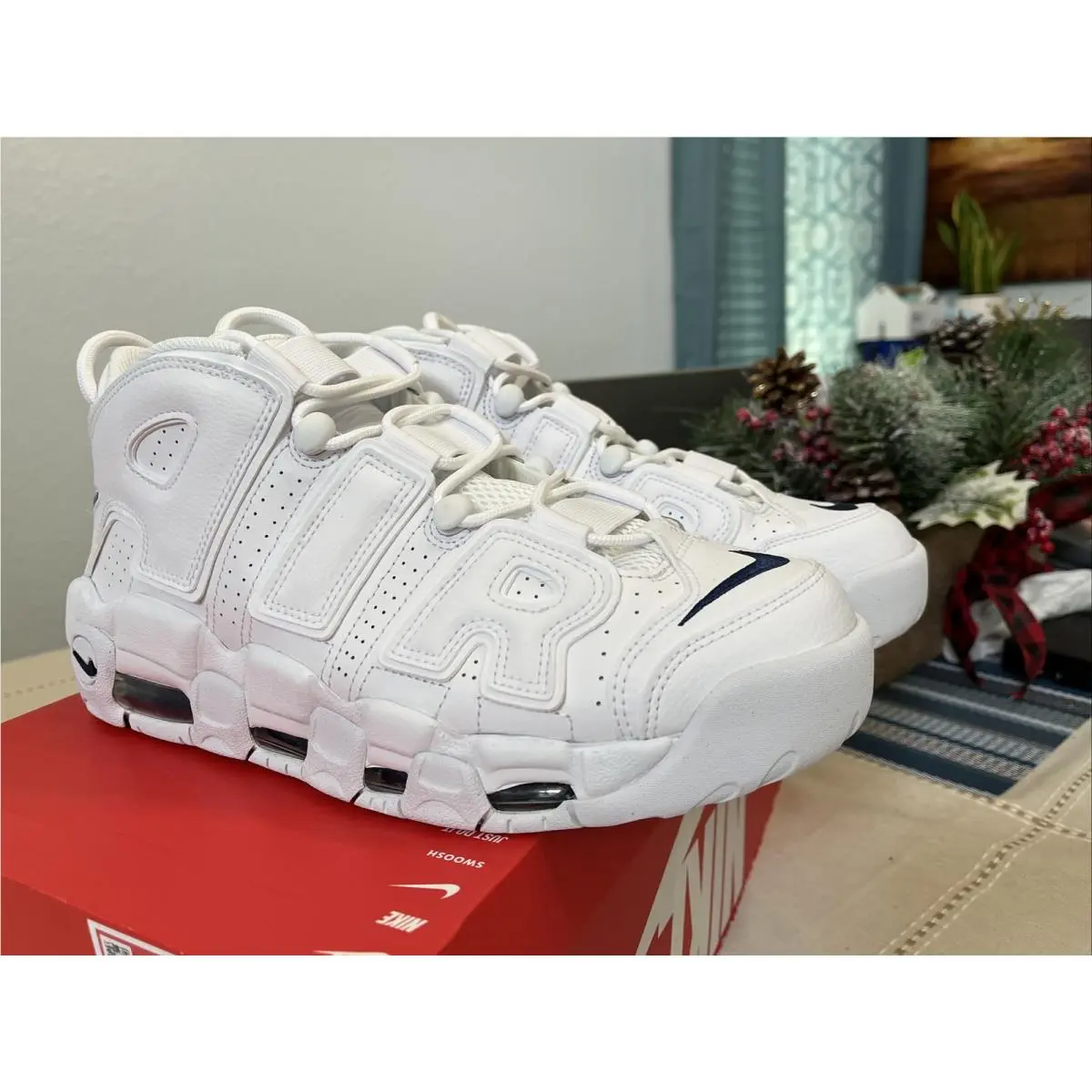 Nike shoes - Nike Air More Uptempo `96 - DH8011-100 - White Midnight Navy White 3