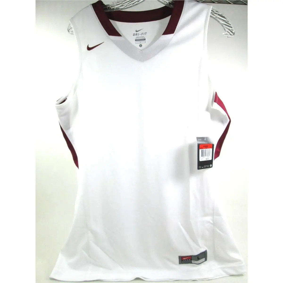 Lot of 40:  Womens Basketball Game Jersey White/cardinal Red Size Large by Nike