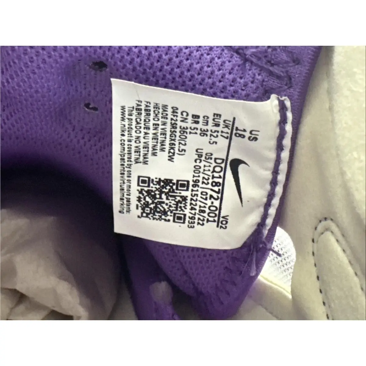 Nike shoes - Nike Air Force 1 - Air Force - DQ1872-001 - Purple 19