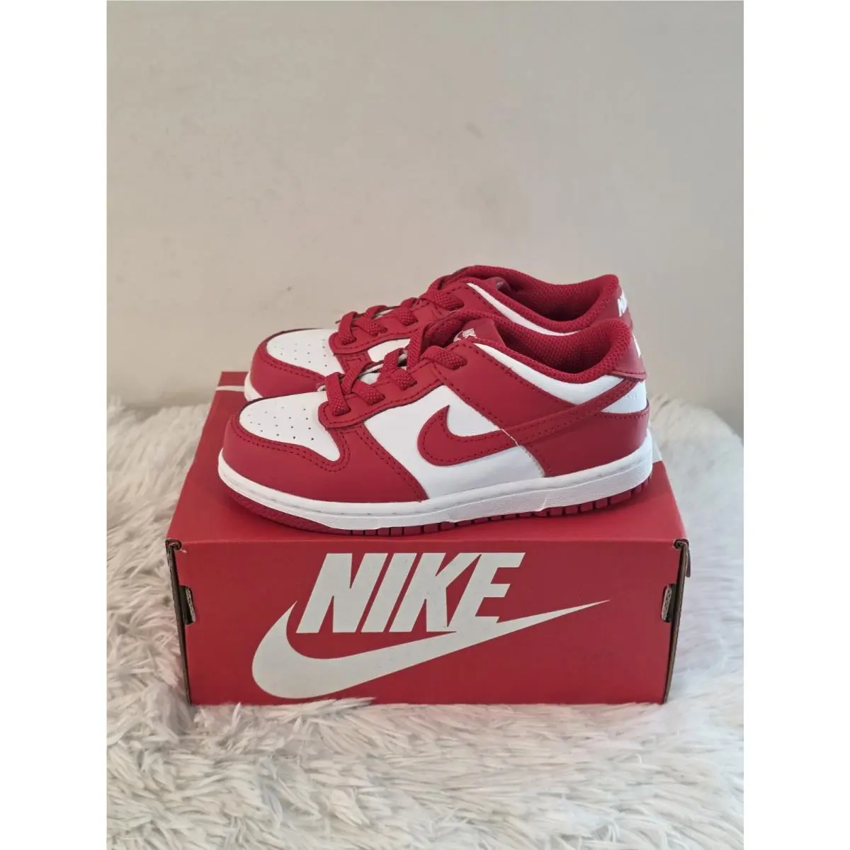 Nike shoes - Nike Dunk Low - Dunk Low - Red and White 4
