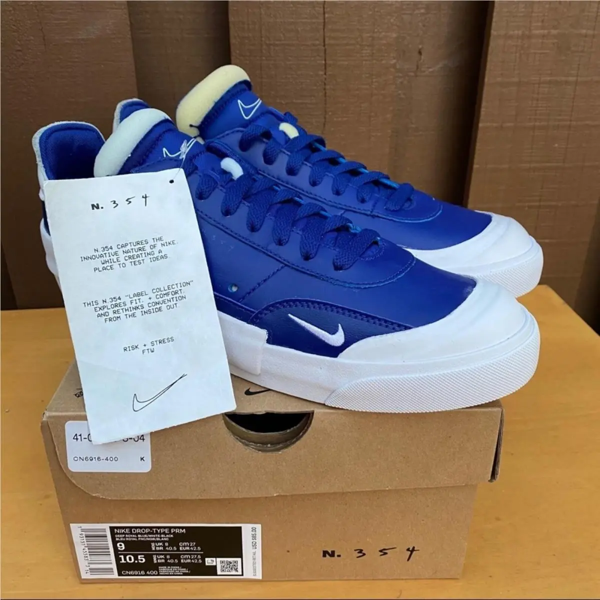 Drop-type Prm Mens Shoes CN6916 Blue Leather Available in 9 by Nike
