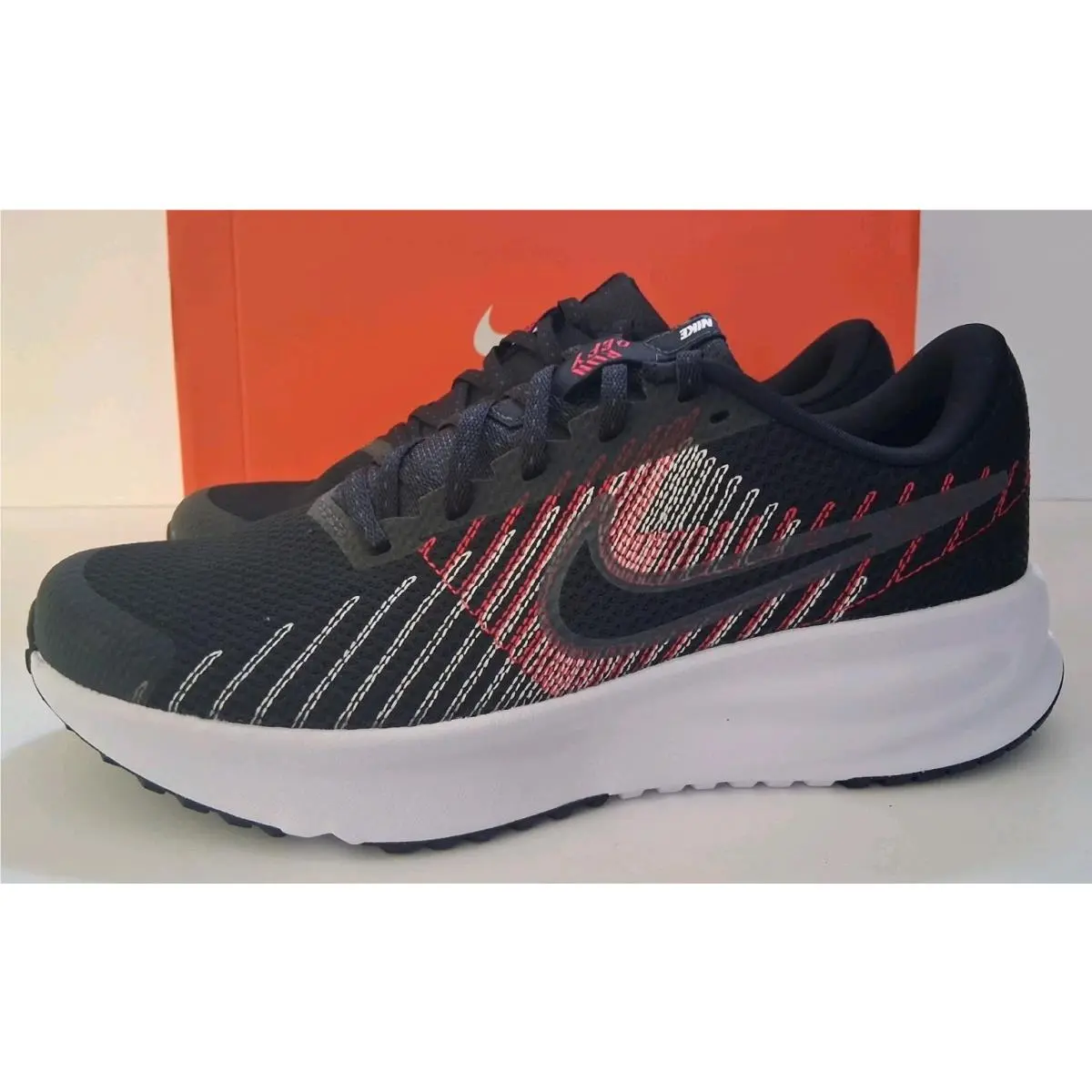 Run Defy Black/cool Grey-red Unisex M8.5/W10 Running Shoes HM9594-001 by Nike