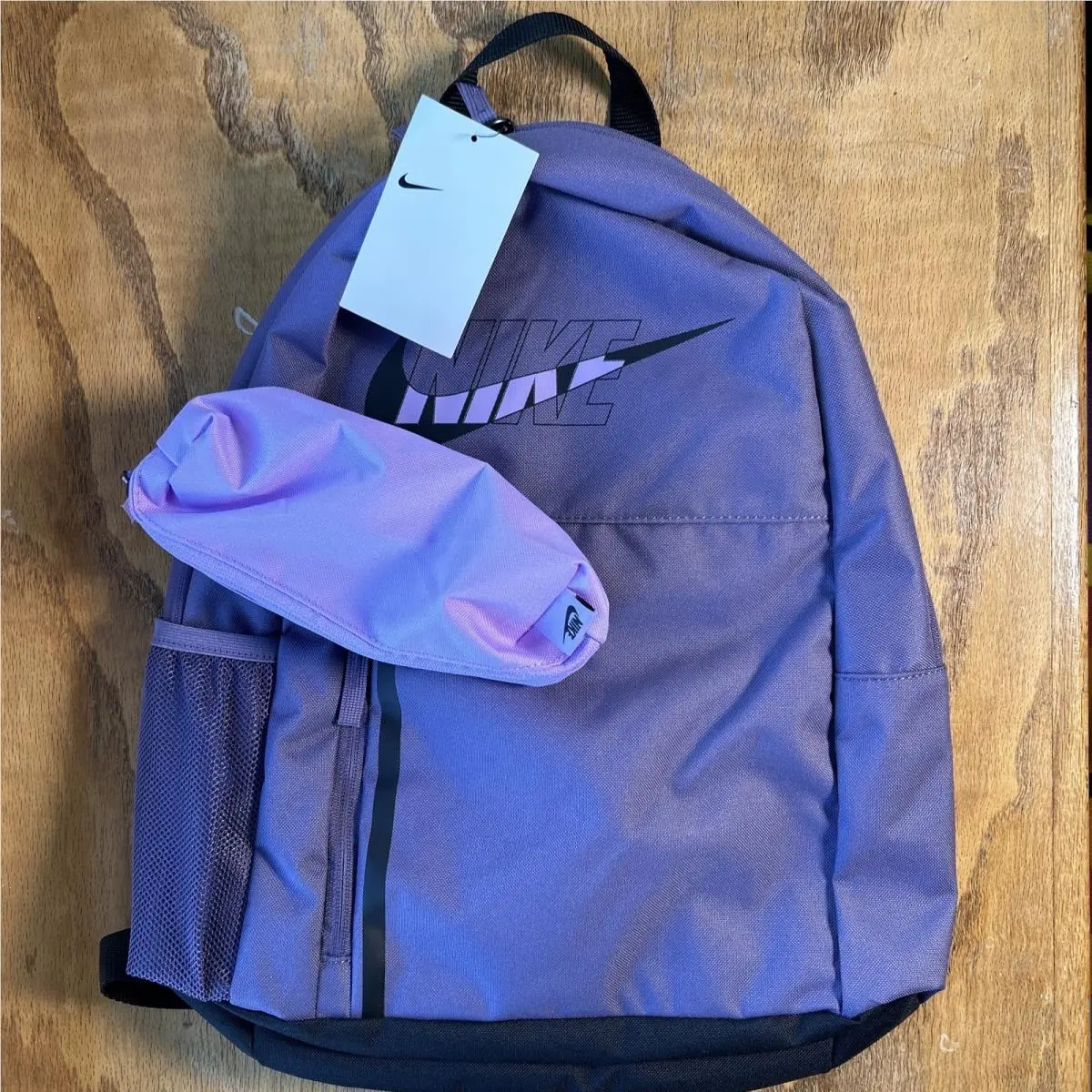 Elemental Kids Backpack Womens Girls School Bag Purple Lilac Black 20L by Nike