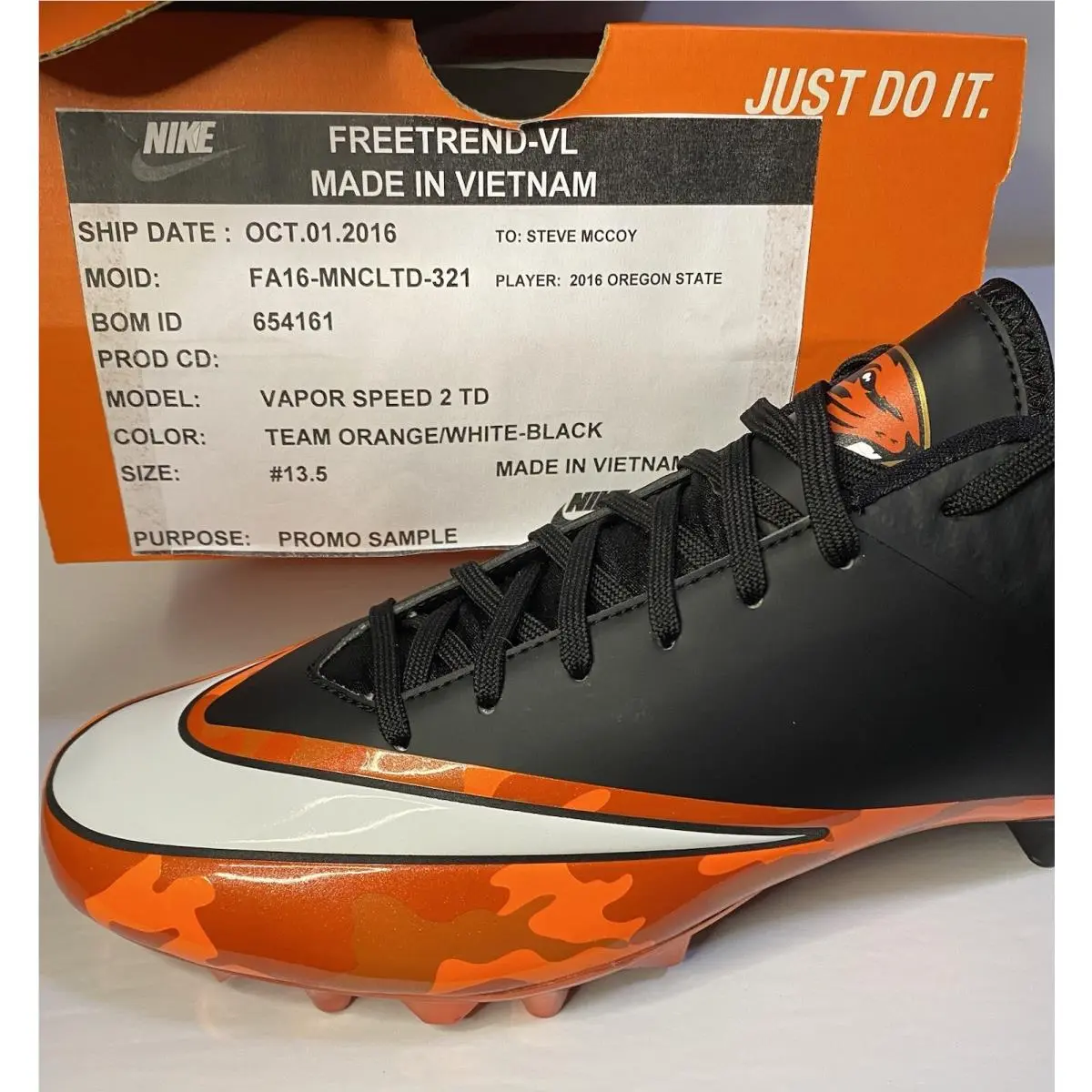 Nike shoes - Nike Vapor Untouchable - Vapor Untouchable - FA16-MNCLTD-321 - Black & White & Team Orange 9