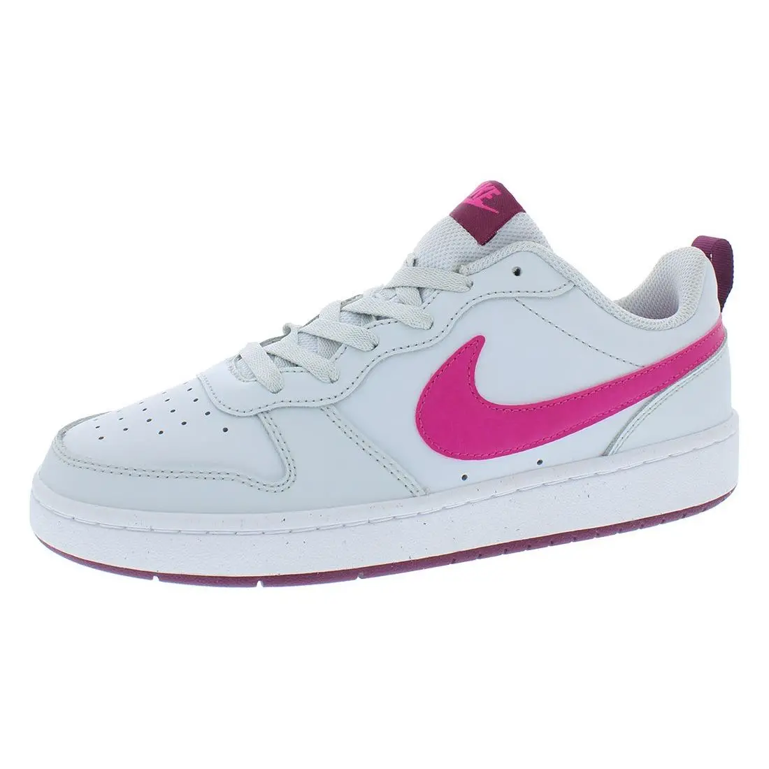 Nike Court Borough Low 2 GS Girls Shoes Size 7 Color: Pure Platinum/pink Prime