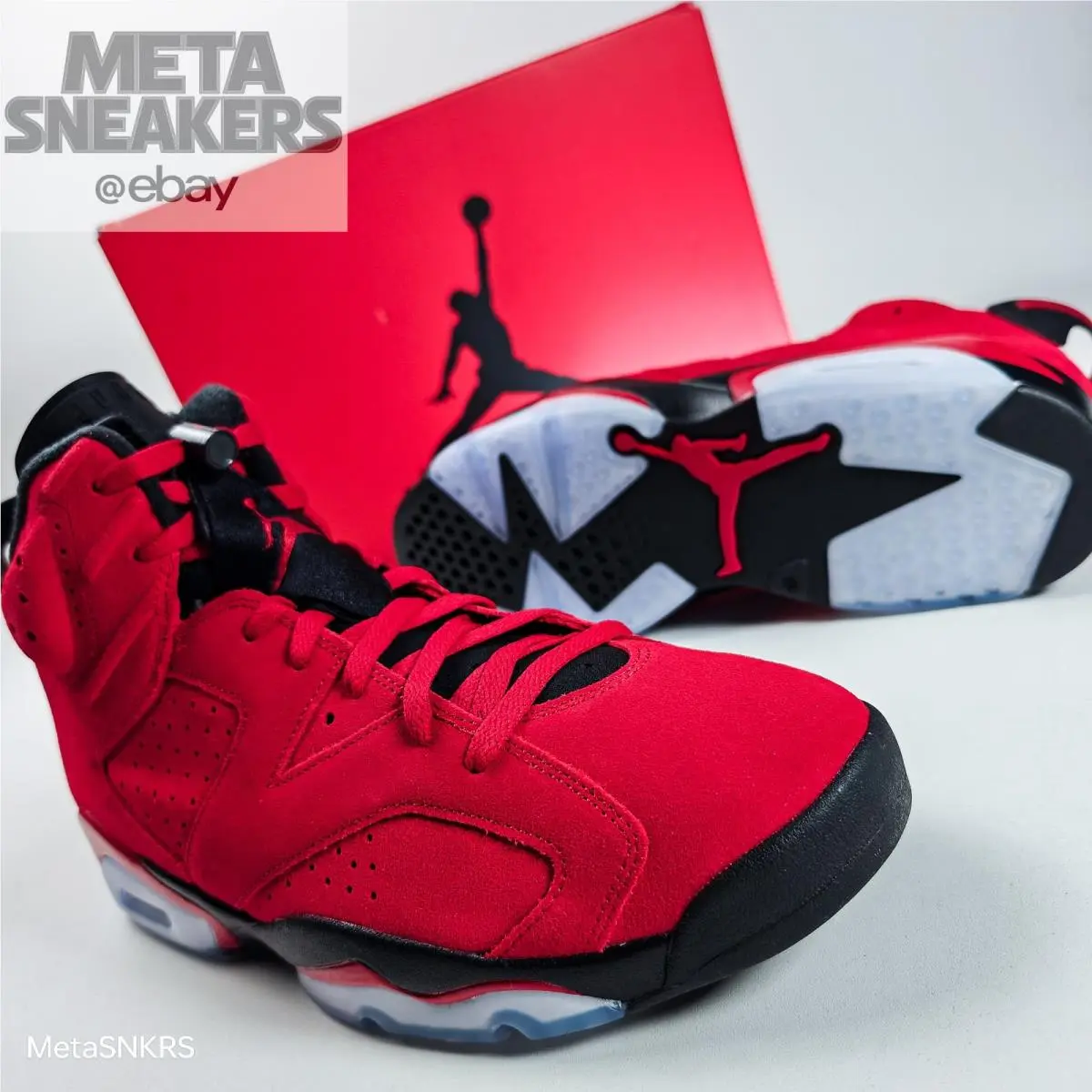 Air Jordan 6 US 13 Men`s Red Black Toro Bravo Rare  Retro VI CT8529 600 by Nike