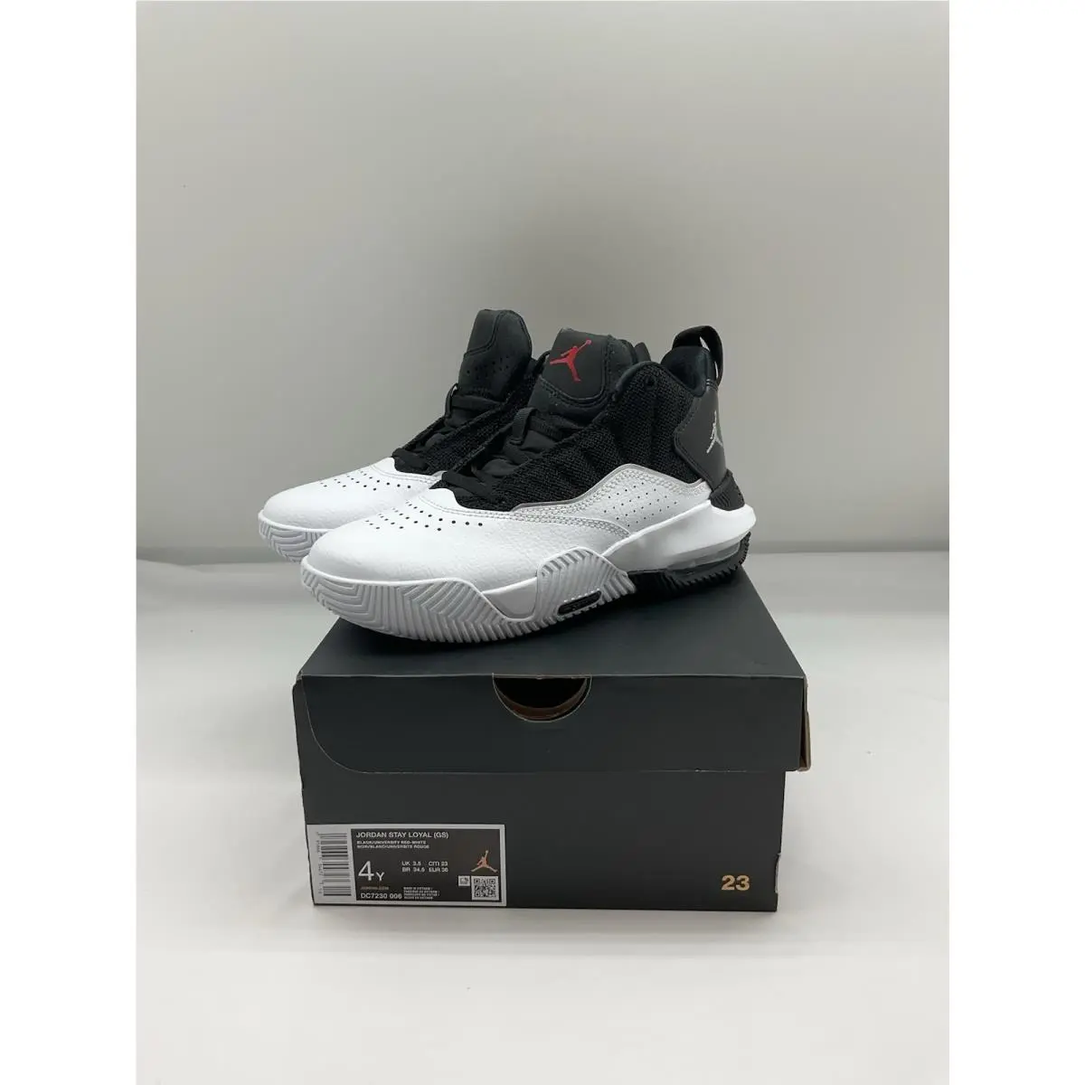 Air Jordan Stay Loyal GS Shoes Black/university Red- White Size-4Y by Nike